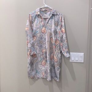 Joan Vass Studio paisley shift dress